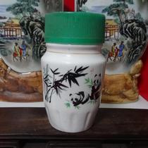 Cultural Revolution 70 Panda Tuo Cup plastic cover ceramic cup tea cans antique all physical photo