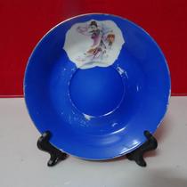 Cultural Revolution old plate small plate blue glazed fairy tip open window teacup bottom tray folk movie prop single disc price