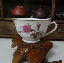 Tangshan Tianjin Old Tea Cup White Flower Cup Antique Old Tea Cup Antique Antique Antique Wrong Cup