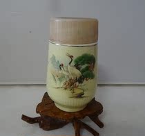 Cultural Revolution 70s Songhe Yannan old tea cup old water Cup old travel Cup old wine bottle plastic cover Cup full-Product photo