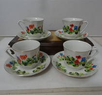Old tea cup saucer set 80 s export old Cup Coffee Cup Cup full-product physical photo single set cup saucer price