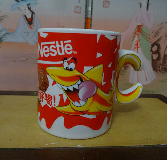 Nestlé Theme Collection Shark Cup Nestlé Early 2002 Cup Wafer Cup Nescafe Cup Collection Old Objects