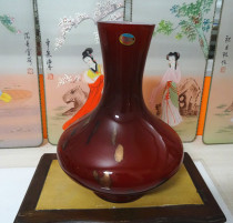 Old vase of the last century dark red and gold glass vase nostalgic collection of film props retro decorative pendulum solid figure