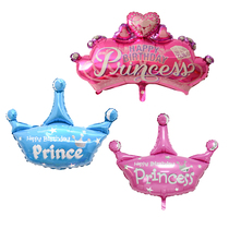 Baby Birthday Party Dress Aluminum Film Balloon Crown Balloon Bestie Birthday Party Decorated Aluminum Film Floating Air Ball