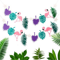 Childrens room tent childrens birthday parties decorated with tropical rainforest fire birds cute laflower hanging decorations festive colourful flags