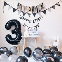 40 inch black aluminum Film Digital balloon baby birthday balloon party decoration party anniversary arrangement