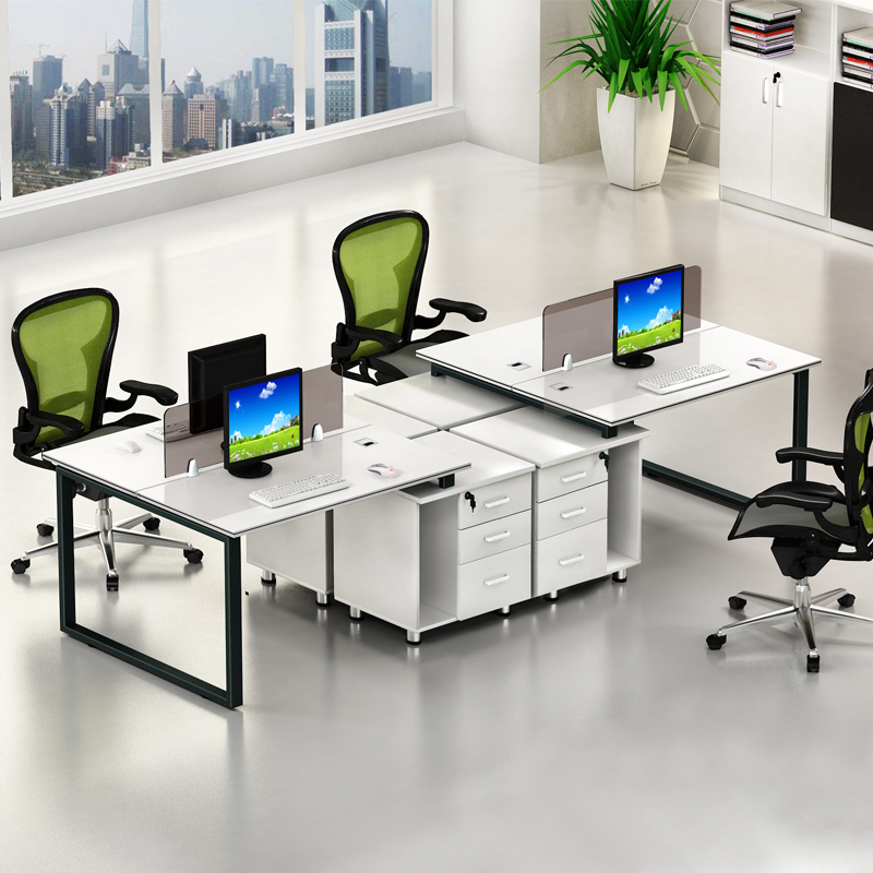 New industrial style staff office desk and chair combination computer desk simple modern 4466 creative staff bit