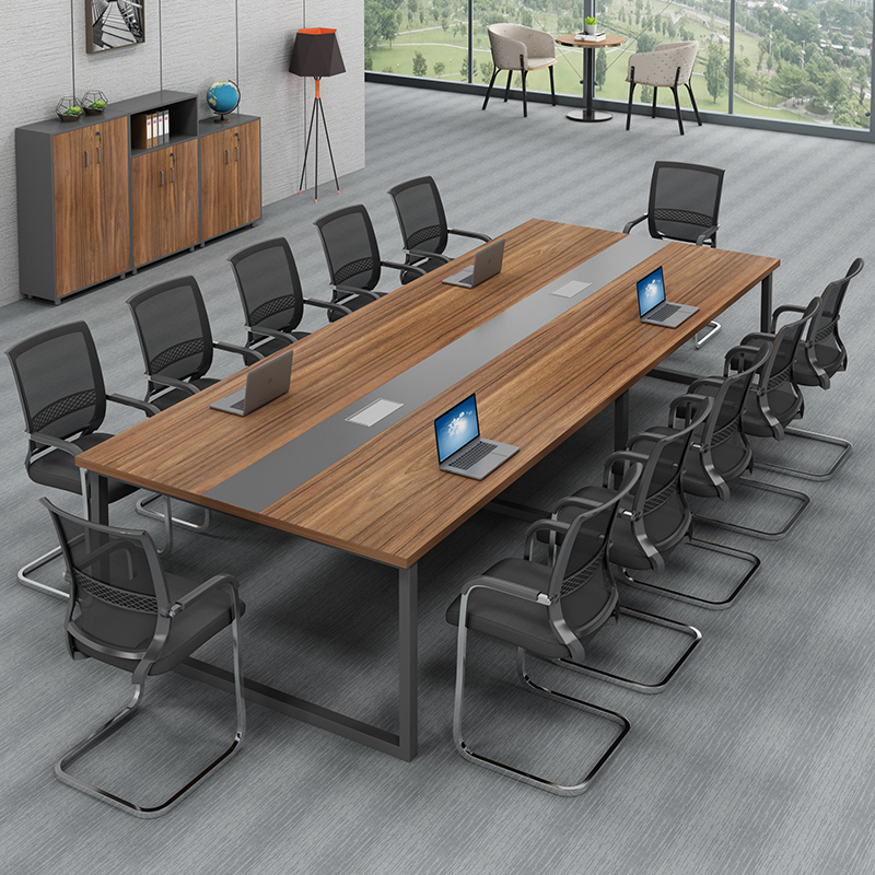 Desk simple modern long table long table 6 people conference room table 8 people office desk and chair combination small conference table