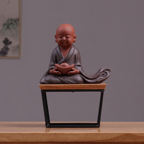 Ceramic figures ornaments living room porch shelf Zen decorations retro creative coffee table purple sand monk ornaments