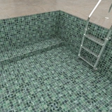 Большой цветок зеленый керамический мозаичный лесной сад ландшафтный пруд пруд прунд пруд плит