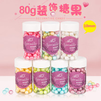 Bake cake decoration colored pearl sugar cup cake dessert table decoration White Pearl sugar bead 10mm80g