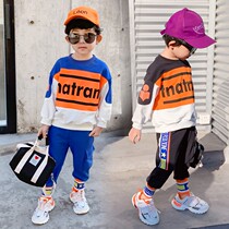 Boys spring suit 2020 new Korean version of childrens foreign style two-piece handsome baby spring and autumn clothes tide childrens clothing