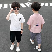 Hanfu boys Chinese style Tang suit children summer suit children monk Zen clothes baby Chinese modified retro costume