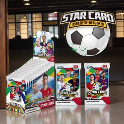 Football Giant Star Card Laser Bronzing Liao Thick Card Messi Star European Cup Commemorative Rare Collection Card Bag
