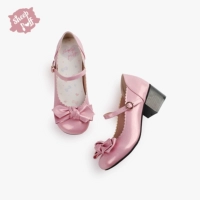 Розовая средняя каблука