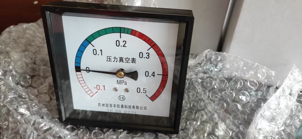 苏州宜百丰压力真空表-0.1-0.5MPa连云港千樱脉动灭菌器压力表