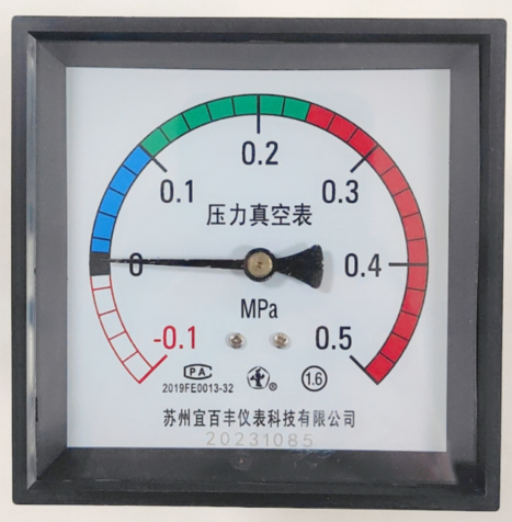 苏州宜百丰压力真空表-0.1-0.5MPa武汉江汉脉动灭菌器配件蒸汽
