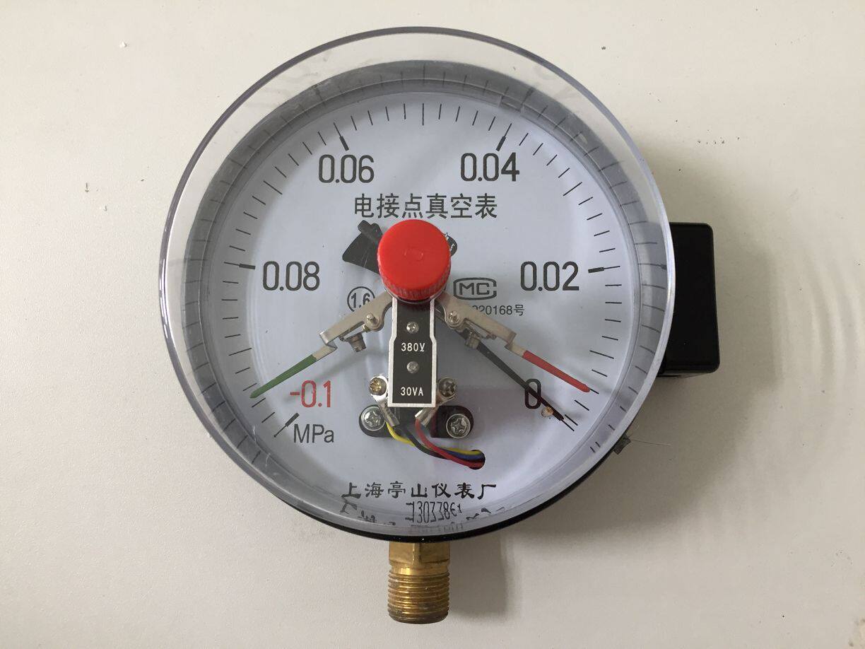 上海亭山仪表电接点真空表径向-0.1-0MPa Y100