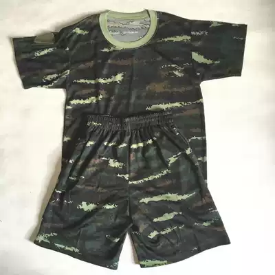 New short-sleeved tabby round neck T-shirt physical fitness suit quick-drying summer men's special battle