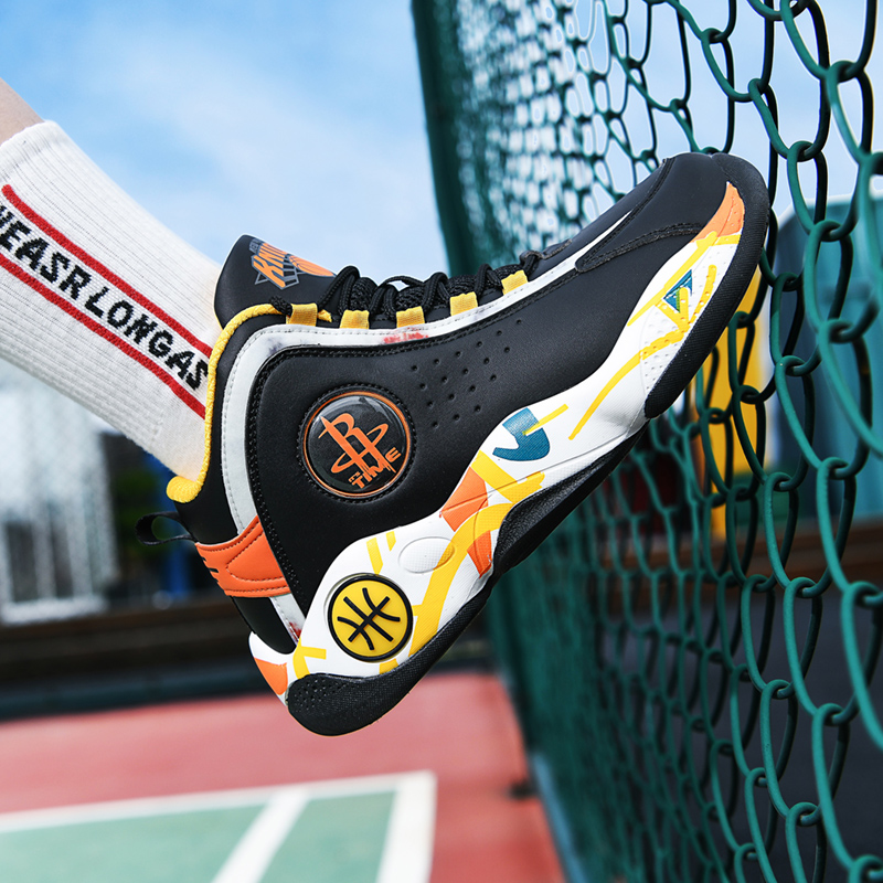 New 2022 popular breathable high tube wear-resistant men's shoes spring and autumn cushioning basketball shoes actual combat non-slip sports men's shoes