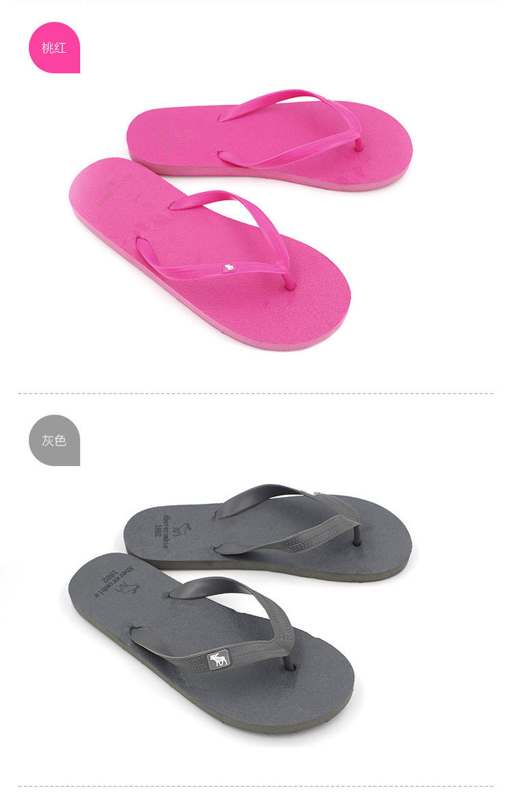 Dép mùa hè thoáng khí bãi biển đen trai flip-flops triều nam giới và phụ nữ phẳng thời trang sinh viên vài dép mặc