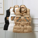 Демисезонный жилет без рукавов с пухом для отдыха, коллекция 2021, в корейском стиле, облегающий крой