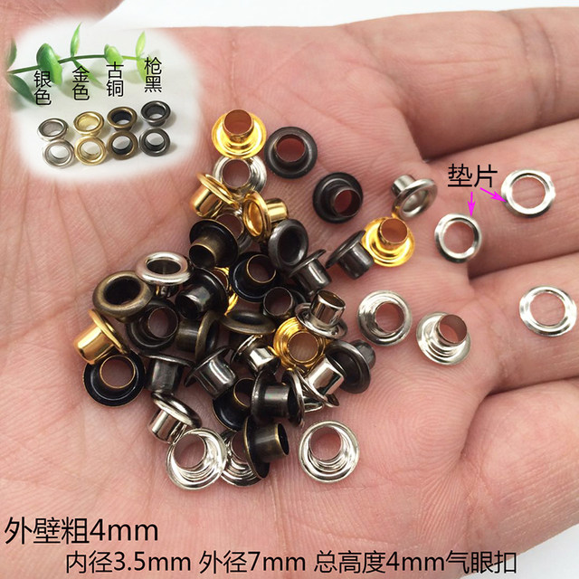 ທອງເຫລືອງຂະຫນາດນ້ອຍ air eye button hollow rivet circuit board conductive wire buckle tag eyelet bag decorative eyelet button