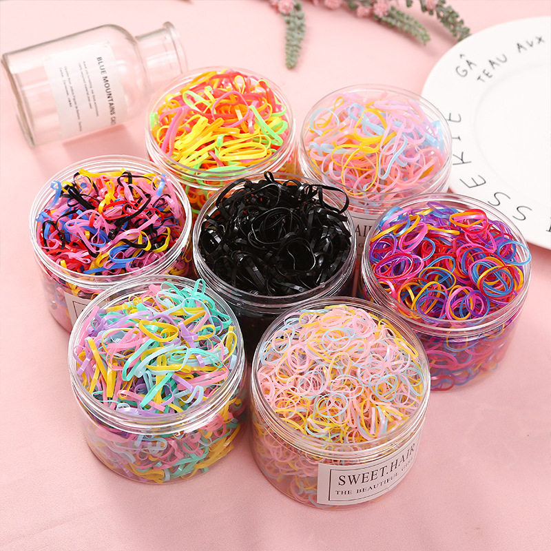 Disposable children's rubber band does not hurt hair baby trumpet girl hair ring princess hair accessories high elastic hair ring