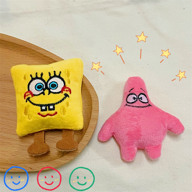 Cartoon Plush Spongebob Squarepants Doll Accessories Brooch Patrick Star Clothes Hat Socks Slippers Decorative Accessories