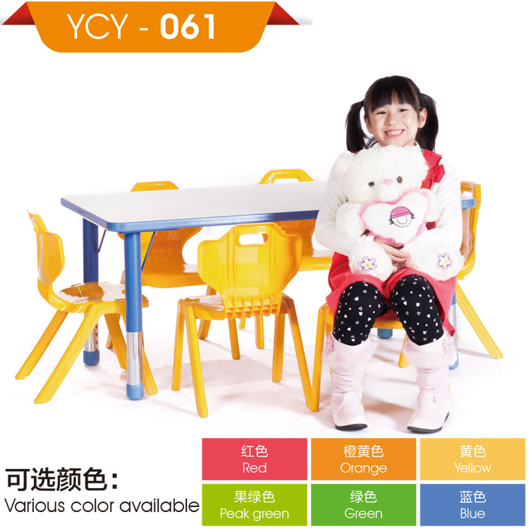 Kindergarten children's desk and chair set Kindergarten students write desk handmade painters with bag-edge rectangular table