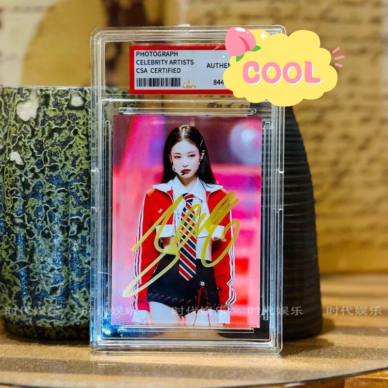 Blackpink Jennie Merchandise Autographed Photo Card Same Style Collectible 3inch Official Authentic