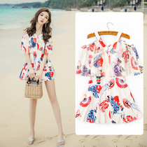 2021 new fashion swimsuit women Summer ins style swimsuit one-piece Belly Belly thin fat mm large size Super fairy cover meat