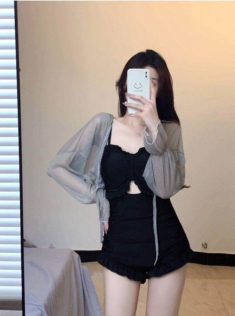 Swimsuit women 2021 Summer new fashion Senior conservative Korea Ins spa small breasts covered with fat