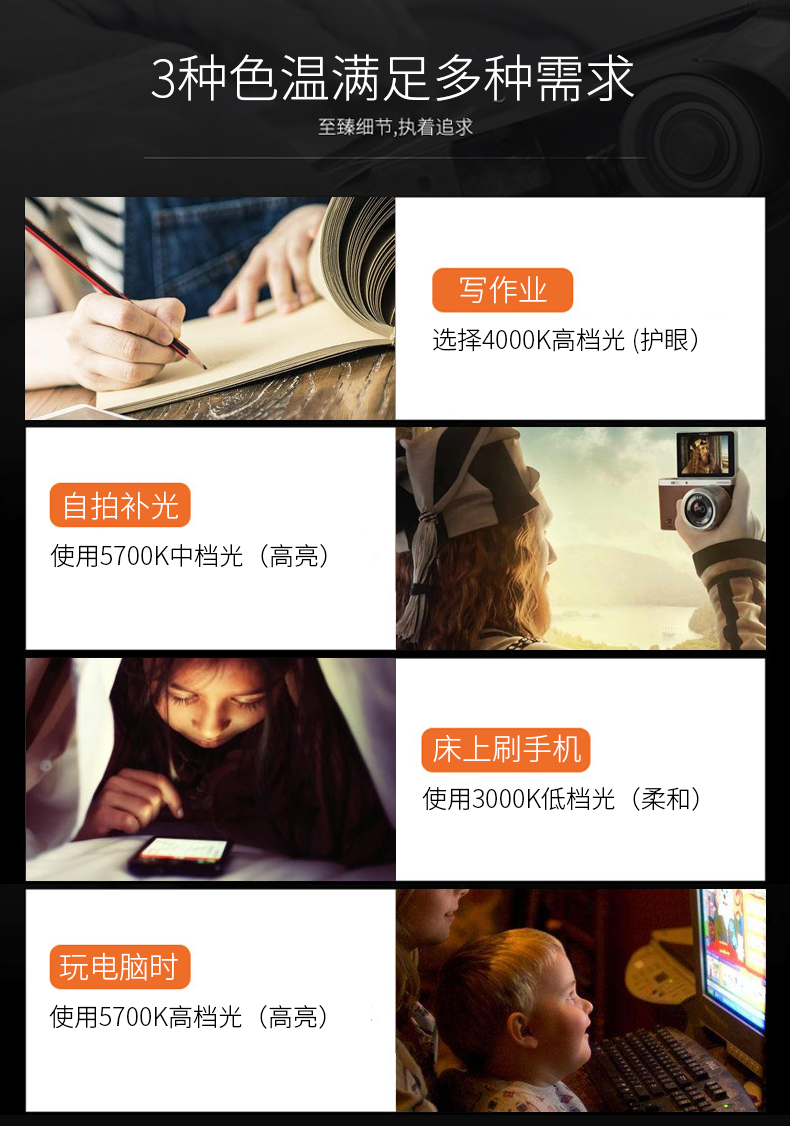 美的 LED护眼台灯 9段调光减蓝光 无可视频闪 图3
