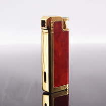 Personality creative metal butane inflatable lighter open fire pipe lighter with pressure stick smoking tool accessories