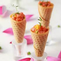 Tableware holder Creative dish Ice cream omelet Crispy cone holder Molecular dessert Ice cream omelet mood dish