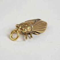 Zhizhi pure copper handmade brass cicada cicada son study Wang Creative Wang cause blockbuster decoration pendant