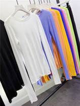 Spring new color must enter a good version of the thin and versatile non-closed edge base shirt top sunscreen shirt T-shirt 65011 slim