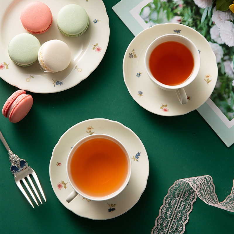 Spot German Seltmann Weiden Ivory Color Ceramic Coffee Cup Saucer Color Small Flower Afternoon Tea Set Cup