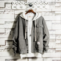 A White Sugar Rose Special Price Lamp Core Suede Frock Jacket Male Collar Youth Spring Autumn Season Coats Day Ensemble Loot Trend