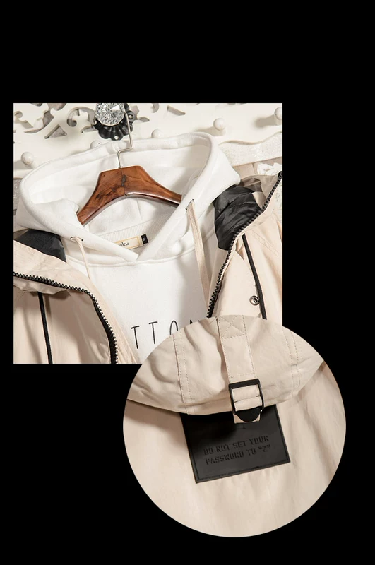 Hoa hồng đường trắng / 18 chiếc áo khoác dài dụng cụ Nhật Bản thời trang nam đẹp trai mùa đông thanh lịch áo khoác thể thao