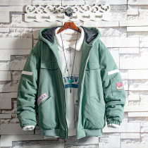 White sugar rose 20 green tooling cotton clot jacket male winter thickened warm short cotton padded jacket loose trend