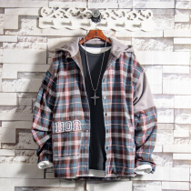 A white sugar rose special price retro plaid Korean version casual coat mens autumn handsome gas and inns jacket coat trends