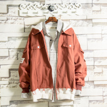 Sugar Rose 21 fake two hooded jacket couple men and women 2020 popular Korean version handsome spring and autumn jacket