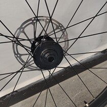 Road thru-axle disc brake wheel assembly 40 high blade rim