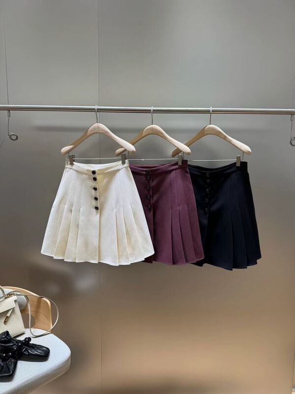 Imported Italian Heavy Silk Wool Skirt