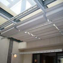 Canopy curtain Sunshine room sunshade top curtain folding rail type canopy curtain full shading semi-shading electric manual