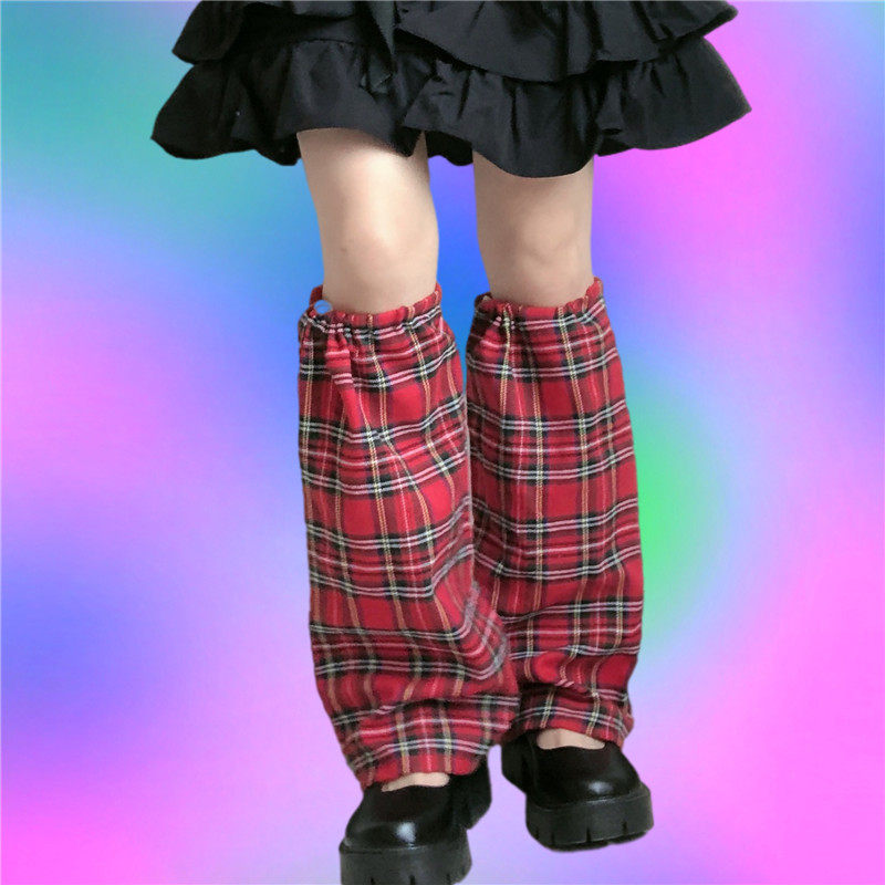 Scottish Plaid Leg Socks Socks Kit Jk Day Tying Socks Children Calf cover Han version Bubble Socks Lolita Soundboard Casual