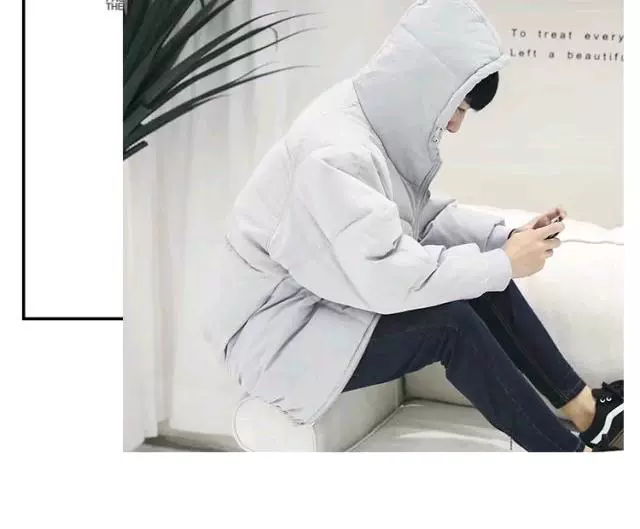 Áo khoác nam mùa đông xuống áo khoác cho học sinh trẻ Hàn Quốc Áo khoác cotton dày ấm áp Cặp đôi áo khoác cotton 2017