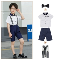 Рубашка, шорты, подтяжки, галстук-бабочка